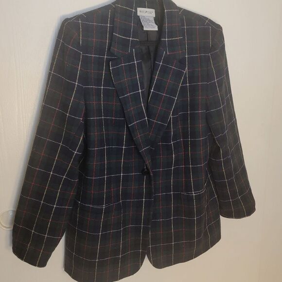 Beautiful blazer with red, green, yellow and navy - Picture 2 of 4